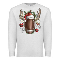 Oatmeal Heather christmas football Premium Sweatshirt - SublimationCraftShop