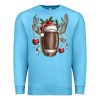 Ocean Blue christmas football Premium Sweatshirt - SublimationCraftShop