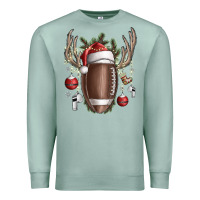 Seafoam christmas football Premium Sweatshirt - SublimationCraftShop