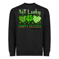 Black St. Patrick's Not lucky simply blessed Heavyweight Sweatshirt - OliviaCreatesArt