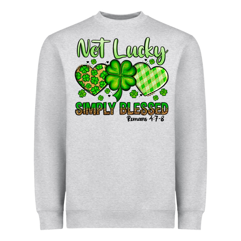 St. Patrick's Not Lucky Simply Blessed Heavyweight Sweatshirt by OliviaCreatesArt | Teevron