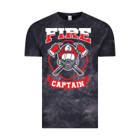 Cloud Black fire captain firefighter fireman job Vintage Tee - tuanDangUi