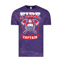 Cloud Purple fire captain firefighter fireman job Vintage Tee - tuanDangUi