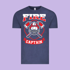 Fire Captain Firefighter Fireman Job Vintage Tee Designed By Tuandangui