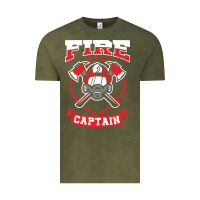 Vintage Olive fire captain firefighter fireman job Vintage Tee - tuanDangUi