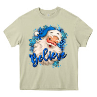 Mossy believe winter christmas santa claus Heavy Core Tee - MaliasSmallBusiness