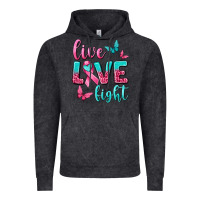 Vintage Black live love fight breast cancer Vintage Hoodie - texasbilliewilder