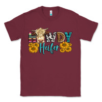 Burgundy Western Howdy Heifer With Simmental Cow Classic Tee - LillyAllenDesigns