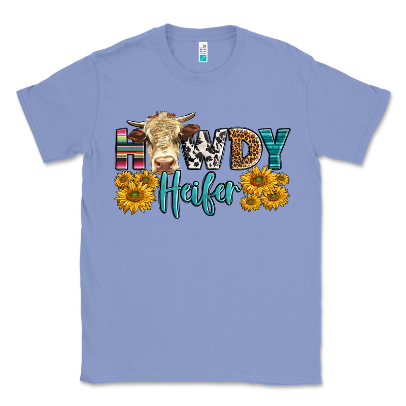 Western Howdy Heifer With Simmental Cow Classic Tee by LillyAllenDesigns | Teevron