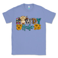 Colony Blue Western Howdy Heifer With Simmental Cow Classic Tee - LillyAllenDesigns