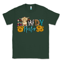 Sports Green Western Howdy Heifer With Simmental Cow Classic Tee - LillyAllenDesigns