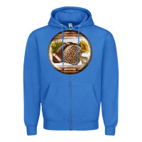 True Royal american football round earrings Zipper Hoodie - BundleAndBundleShop