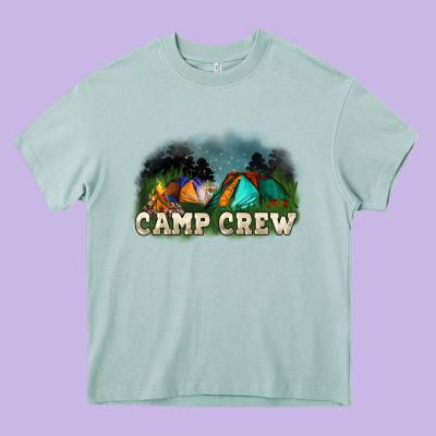 Camp Crew Heavy Core Tee Designed By Nancycooperartshop