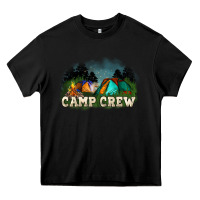 Black camp crew Heavy Core Tee - NancyCooperArtShop