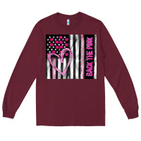 Burgundy back the pink Long Sleeve Tee - TumblerDesignByShophia