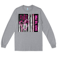 Heather Grey back the pink Long Sleeve Tee - TumblerDesignByShophia