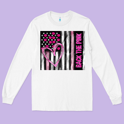 Back The Pink Long Sleeve Tee Designed By Tumblerdesignbyshophia