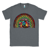 Charcoal Heather Christmas cowboy boots rainbow Classic Tee - RanaPortraitStore