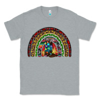 Heather Grey Christmas cowboy boots rainbow Classic Tee - RanaPortraitStore