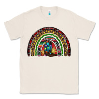 Natural Christmas cowboy boots rainbow Classic Tee - RanaPortraitStore