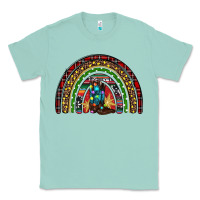 Seafoam Christmas cowboy boots rainbow Classic Tee - RanaPortraitStore