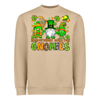 Mushroom St. Patrick's Day shamrockin' with my gnomies Heavyweight Sweatshirt - OliviaCreatesArt