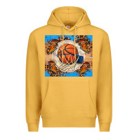 Mustard basketball Premium Hoodie - FaDigitalArtStudio