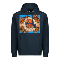 Navy basketball Premium Hoodie - FaDigitalArtStudio