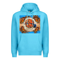 Ocean Blue basketball Premium Hoodie - FaDigitalArtStudio