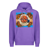 Purple basketball Premium Hoodie - FaDigitalArtStudio