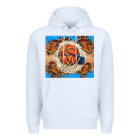 White basketball Premium Hoodie - FaDigitalArtStudio