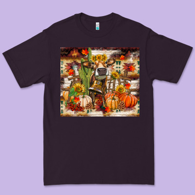 Fall Heifer Cow Premium Tee Designed By Ranaportraitstore