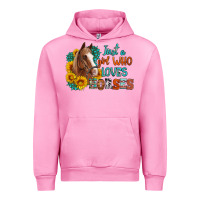 Fuchsia Pink just a girl who loves horses Urban Hoodie - Artiststas