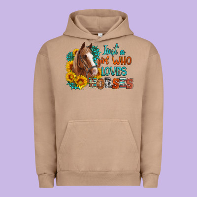 Just A Girl Who Loves Horses Urban Hoodie Designed By Artiststas