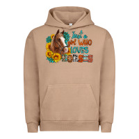 Pigment Burro just a girl who loves horses Urban Hoodie - Artiststas