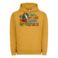 Pigment Peanut Butter just a girl who loves horses Urban Hoodie - Artiststas