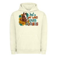 Pigment Pistachio just a girl who loves horses Urban Hoodie - Artiststas