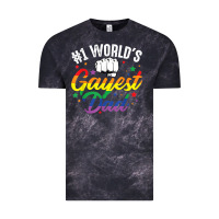 1 Worlds Gayest Dad Funny Fathers Day Lgbt Pride R Vintage Tee | Teevron