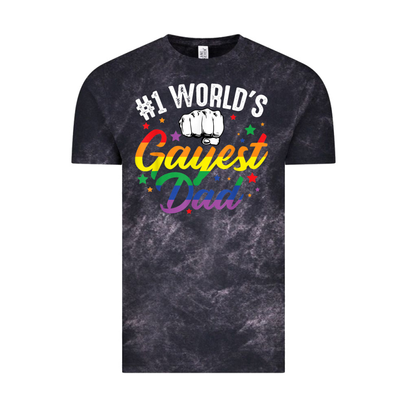 1 Worlds Gayest Dad Funny Fathers Day Lgbt Pride R Vintage Tee by tuanDangUi | Teevron