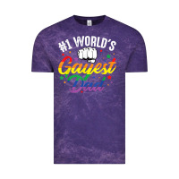 Cloud Purple 1 worlds gayest dad funny fathers day lgbt pride r Vintage Tee - tuanDangUi