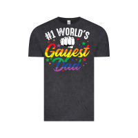 Vintage Black 1 worlds gayest dad funny fathers day lgbt pride r Vintage Tee - tuanDangUi