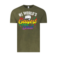 Vintage Olive 1 worlds gayest dad funny fathers day lgbt pride r Vintage Tee - tuanDangUi
