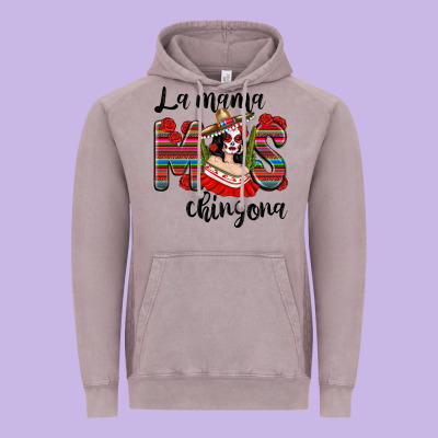 La Mama Mos Chingona Vintage Hoodie Designed By Texasbilliewilder