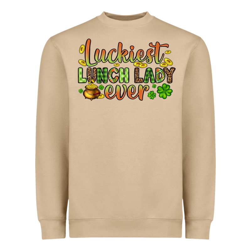 St. Patrick's Luckiest Lunch Lady Ever Heavyweight Sweatshirt by OliviaCreatesArt | Teevron