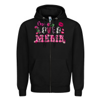 Black one loved mama valentine's day Zipper Hoodie - FaDigitalArtStudio