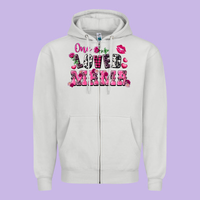 One Loved Mama Valentine's Day Zipper Hoodie Designed By Fadigitalartstudio
