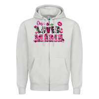 Dove Grey one loved mama valentine's day Zipper Hoodie - FaDigitalArtStudio