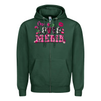 Sports Green one loved mama valentine's day Zipper Hoodie - FaDigitalArtStudio