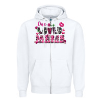 White one loved mama valentine's day Zipper Hoodie - FaDigitalArtStudio