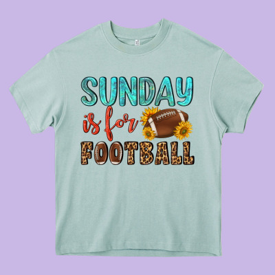 Sunday Is For Football Heavy Core Tee Designed By Nancycooperartshop